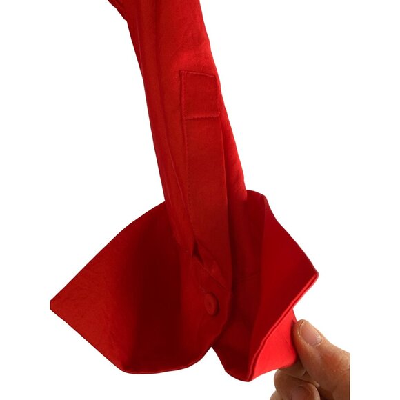 BCBG Maxazria Diane Red Shirt Dress Size S Long Sleeve NWT $248 - Picture 14 of 15